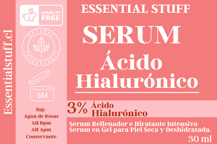 Serum de Ácido Hialurónico al 3% – Hidratación Profunda y Elasticidad | Essential Stuff