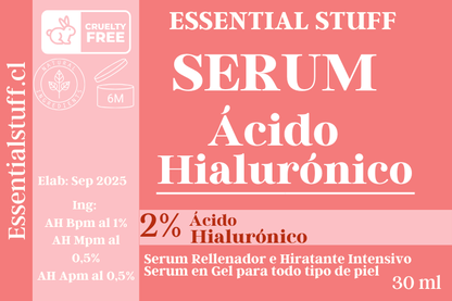 Serum de Ácido Hialurónico al 2% – Hidratación Profunda y Elasticidad | Essential Stuff