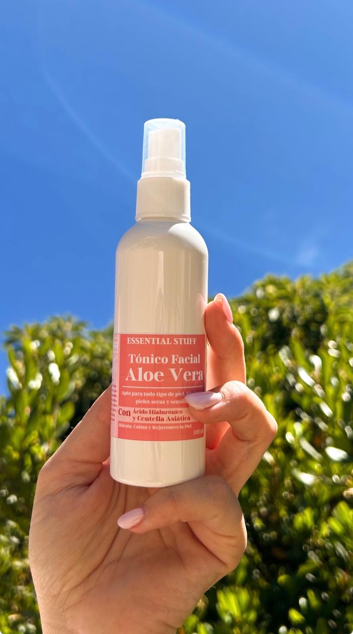 Tónico Facial de Aloe Vera y Centella Asiática – Calmante, Reparador y Antiedad Natural | Essential Stuff