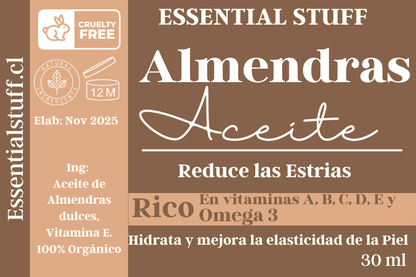 Aceite de Almendras Dulces – Hidratante Natural para Piel Seca y Sensible | 100% Puro y Orgánico